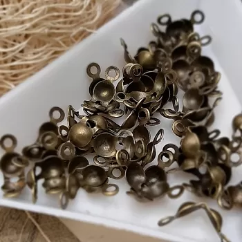 20 шт. Каллоты 8 мм бронза (714-Б) купить с доставкой по России | Интернет-магазин Viva Beads