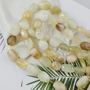 1 шт. Цитрин 16-21х11-15 мм овальные граненые бусины (1005-Ц) для бижутерии купить с доставкой по России | Интернет‑магазин Viva Beads