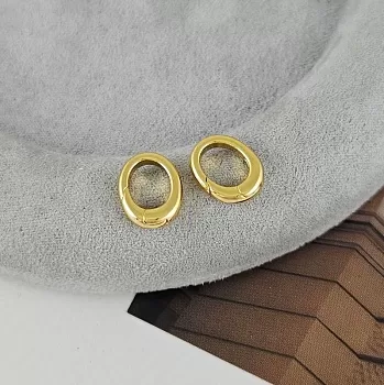 УЦЕНКА Замок карабин 11.8х9.2 мм позолота 18К (5272-З-УЦ) купить в Воронеже | Заказать в интернет-магазине Viva Beads
