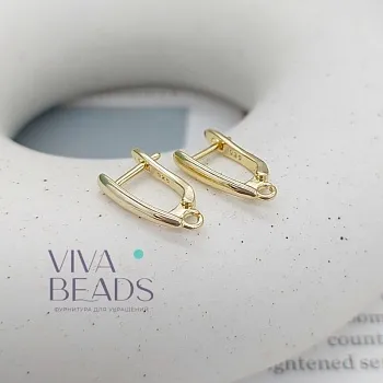 УЦЕНКА Швензы с замком 17х3 мм позолота (6311-З-УЦ) купить в Воронеже | Заказать в интернет-магазине Viva Beads
