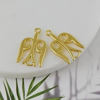 УЦЕНКА Подвеска коннектор Птица 23х14.5 мм позолота 14К (9959-З-УЦ)