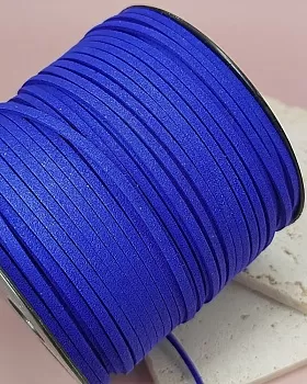 1 м Шнур замшевый /иск./ 2-2.3 мм синий (8092-СИН) купить с доставкой по России | Интернет-магазин Viva Beads