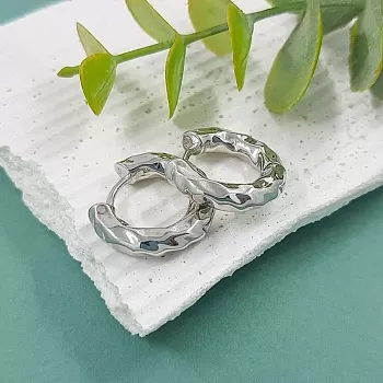 Швензы кольца мятые, бублики, конго 20х4 мм родиевое покр. (5110-Р)