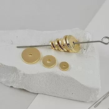 1 шт. Бусина разделитель диск 4 мм позолота 14К (9433-4-З) купить с доставкой по России | Интернет-магазин Viva Beads