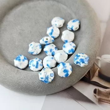 1 шт. Бусина ракушка ок. 12х13.6х7.4 мм голубой, керамика (9195) купить с доставкой по России | Интернет-магазин Viva Beads