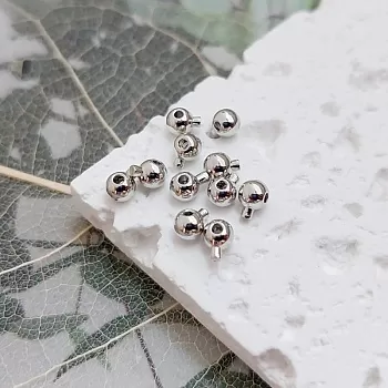 1 шт. Кримп с фиксатором One Touch шар 3 мм, родиевое покрытие (5280-Р) купить с доставкой по России | Интернет-магазин Viva Beads