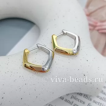 Швензы кольца (бублики, конго) 20х4 мм биколор (7416-БК) Швензы кольца (бублики, конго) 20х4 мм биколор (7416-БК)