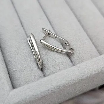 УЦЕНКА Швензы с замком 17.5х2.5 мм родиевое покр. (5589-Р-УЦ)