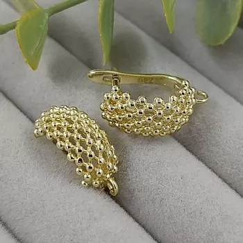 Швензы с замком 18.5х8 мм позолота 14К (6170-З) швензы для серег купить с доставкой по России | Интернет-магазин Viva Beads