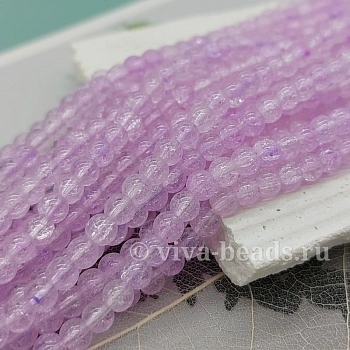 Нить 20 см Сахарный кварц (имитация) 4 мм сиреневый (6653-СИР) купить с доставкой по России | Интернет-магазин Viva Beads