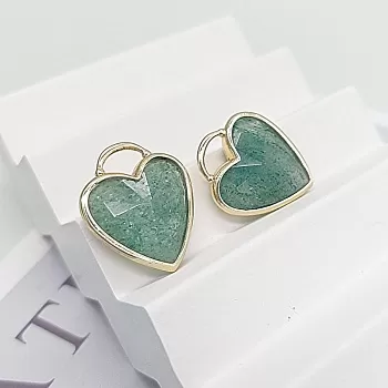 Подвеска Сердце 22.7х19.7 мм авантюрин, позолота (7726-АВ) купить с доставкой по России | Интернет-магазин Viva Beads