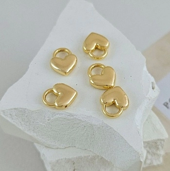 Подвеска Сердце 10.7x8.8х2.9 мм, позолота 18К (9607-З)