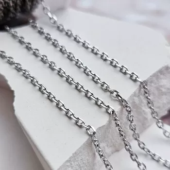 50 см Цепь тонкая с бриллиантовой огранкой толщиной 1.7 мм из стали (9057 1.7) купить с доставкой по России | Интернет-магазин Viva Beads