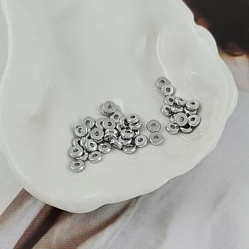 10 шт. Бусина разделитель 4х1.2 мм родиевое покрытие (5455-4-Р/10) купить с доставкой по России | Интернет-магазин Viva Beads