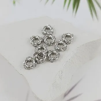 Бусина разделитель с фианитами 6.4x2 мм, внутр. d 3 мм, родиевое покрытие (9975-Р) купить с доставкой по России | Интернет-магазин Viva Beads