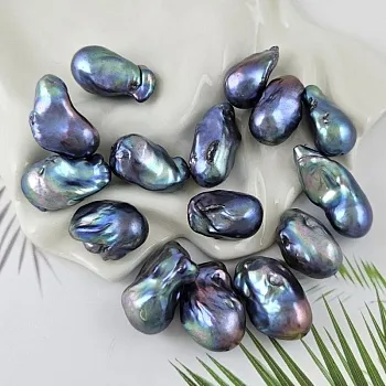 1 шт. Жемчуг барочный крупный 22-33х13-15 мм темный (1011-Б) купить с доставкой по России | Интернет-магазин Viva Beads