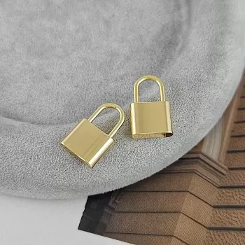 Подвеска Замочек 18x11 мм позолота 14К (9408-З)