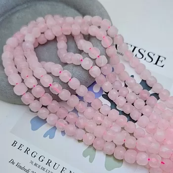 5 шт. Розовый кварц граненый куб 7-7.8 мм (7036-7) для бижутерии купить с доставкой по России | Интернет‑магазин Viva Beads