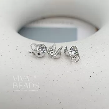 1 шт. Каллоты 7.7x4.5 мм для шарика 3.2 мм, родиевое покр. (7598-Р) купить с доставкой по России | Интернет-магазин Viva Beads