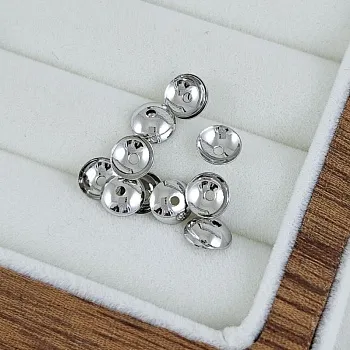 1 шт. Шапочки для бусин 6 мм родиевое покрытие (9428-6-Р) купить с доставкой по России | Заказать в интернет-магазине Viva Beads
