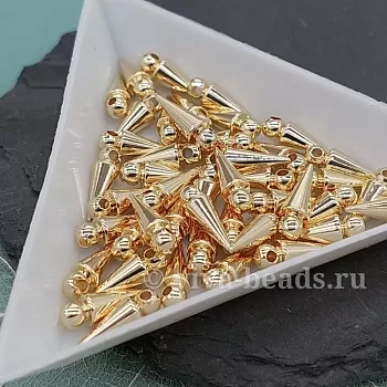 Подвеска Шип 12х4 мм позолота (6605-12-З) купить с доставкой по России | Интернет-магазин Viva Beads