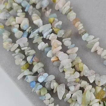 Нить 39 см Берилл / морганит / крошка 5-8 мм (7618) для бижутерии купить с доставкой по России | Интернет‑магазин Viva Beads