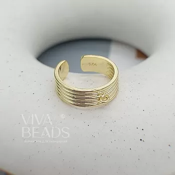 Основа для кольца с петлей свободный размер позолота 14к (7573-З) купить с доставкой по России | Интернет-магазин Viva Beads