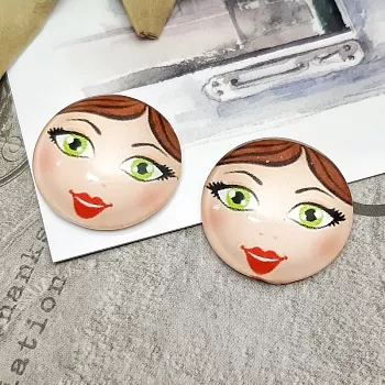 Кабошон Лицо 16 мм (3553-5) купить с доставкой по России | Интернет-магазин Viva Beads