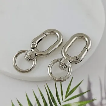 УЦЕНКА Замок карабин 40х15.7 мм, цвет платина (9948-П-УЦ) купить в Воронеже | Заказать в интернет-магазине Viva Beads
