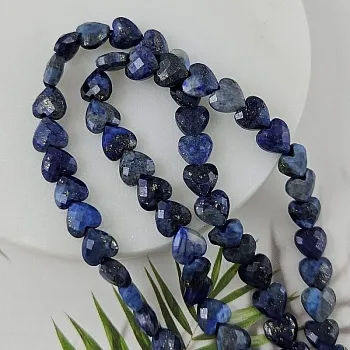 1 шт. Лазурит натуральный 8 мм бусина граненое Сердце (8570-8) для бижутерии купить с доставкой по России | Интернет‑магазин Viva Beads