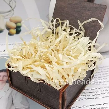 Наполнитель бумажный Рафия для упаковки цвет бежевый 20 грамм (7460-1) для бижутерии купить с доставкой по России | Интернет-магазин Viva Beads