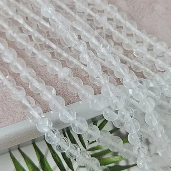 Нить 18.5 см Горный хрусталь натуральный 6 мм бусина гладкий шар (7602-6) купить в Воронеже | Заказать в интернет-магазине Viva Beads
