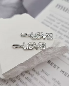 Подвеска LOVE 24x5 мм с фианитами родиевое покр. (6712-Р) Подвеска LOVE 24x5 мм с фианитами родиевое покр. (6712-Р)