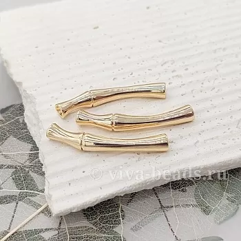 УЦЕНКА 1 шт. Бусина разделитель трубочка Бамбук 30х4.4 мм позолота (6854-З)-УЦ купить в Воронеже | Заказать в интернет-магазине Viva Beads
