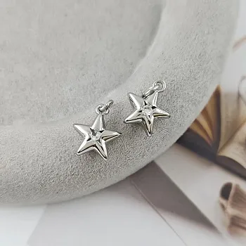 УЦЕНКА Подвеска Звезда с фианитом 13.3x11.4x5 мм родиевое покрытие (9231-Р-УЦ)