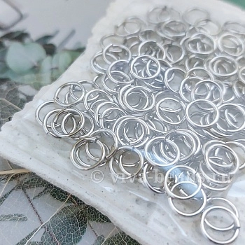 10 шт. Колечки соединительные 8х0.9 мм родиевое покр. (6916-Р) соединительные колечки и кольца-коннекторы купить с доставкой по России | Интернет-магазин Viva Beads