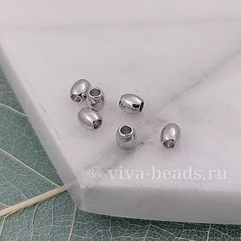 1 шт. Бусина (разделитель) 3х3 мм родиевое покр. (6190-Р) купить в Воронеже | Заказать в интернет-магазине Viva Beads
