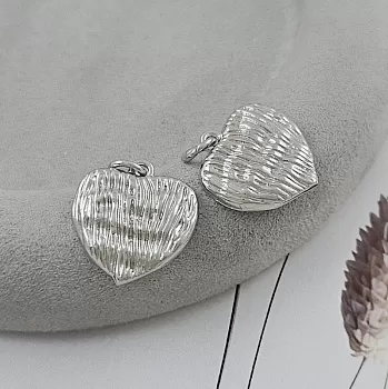 Подвеска Сердце 19.2х18.2 мм родиевое покрытие (9820-Р) купить с доставкой по России | Интернет-магазин Viva Beads