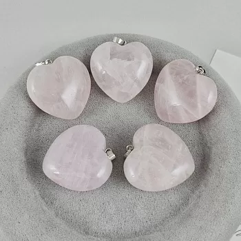 Розовый кварц подвеска кулон сердце ок. 30х13 мм (7761) купить в Воронеже | Заказать в интернет-магазине Viva Beads
