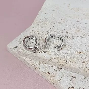 УЦЕНКА Бейл разъемный 14x11.5х3.4 мм родиевое покр. (4666-Р-УЦ) купить с доставкой по России | Интернет-магазин Viva Beads