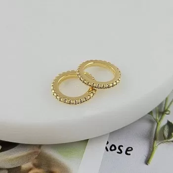 УЦЕНКА Кольцо коннектор 13.7x1.8 мм с фианитами, позолота 14К (9880-З/14-УЦ) УЦЕНКА Кольцо коннектор 13.7x1.8 мм с фианитами, позолота 14К (9880-З/14-УЦ)