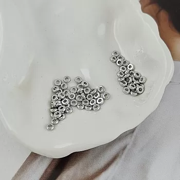 10 шт. Бусина разделитель 3x1.1 мм родиевое покрытие (5455-3-Р/10) купить с доставкой по России | Интернет-магазин Viva Beads