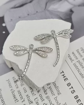 Подвеска Стрекоза 32.5х35.3 мм родиевое покр. (8374-Р) купить с доставкой по России | Интернет-магазин Viva Beads