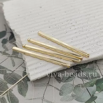УЦЕНКА Подвеска палочка 40x2x2 мм позолота (4283-40-З-УЦ) купить с доставкой по России | Интернет-магазин Viva Beads