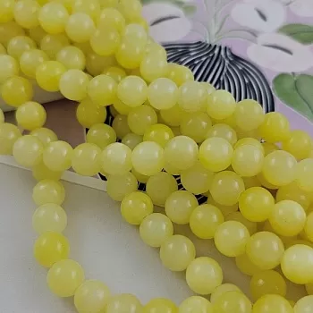 Нить 19 см Жадеит тонированный 8.3-8.5 мм бусины гладкий шар, лимонный (9782-8) для бижутерии купить с доставкой по России | Интернет‑магазин Viva Beads