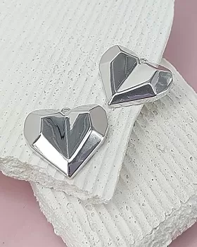 Подвеска Сердце 30x27 мм родиевое покр. (8005-30-Р)