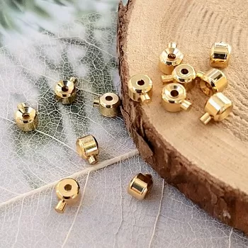 1 шт. Кримп с фиксатором /One Touch/ 3 мм цилиндр позолота 14к (4089-З) купить с доставкой по России | Интернет-магазин Viva Beads