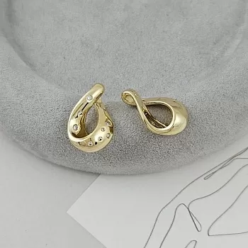 Подвеска кулон Петля 19.8х12.3 мм с фианитами позолота 14К (9503-З) Подвеска кулон Петля 19.8х12.3 мм с фианитами позолота 14К (9503-З)