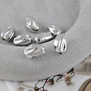 1 шт. Бусина овальная фри форм 12.7х7.2х8.5 мм родиевое покрытие (9628-Р) купить с доставкой по России | Интернет-магазин Viva Beads