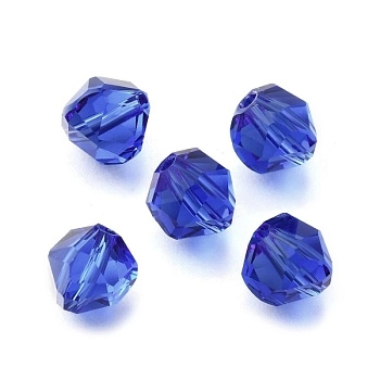 1 шт. Бусина 7х7.5х7.5 мм многогранник, синий, хрустальное стекло (9673-СИН) купить с доставкой по России | Интернет-магазин Viva Beads
